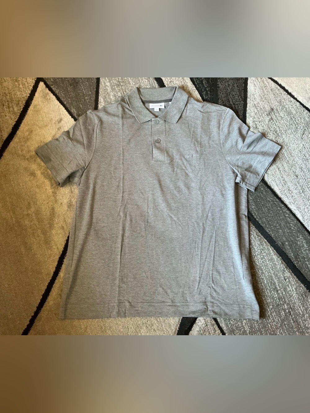 Size XL - Lacoste Gray Regular Fit Short Sleeve Polo Shirt